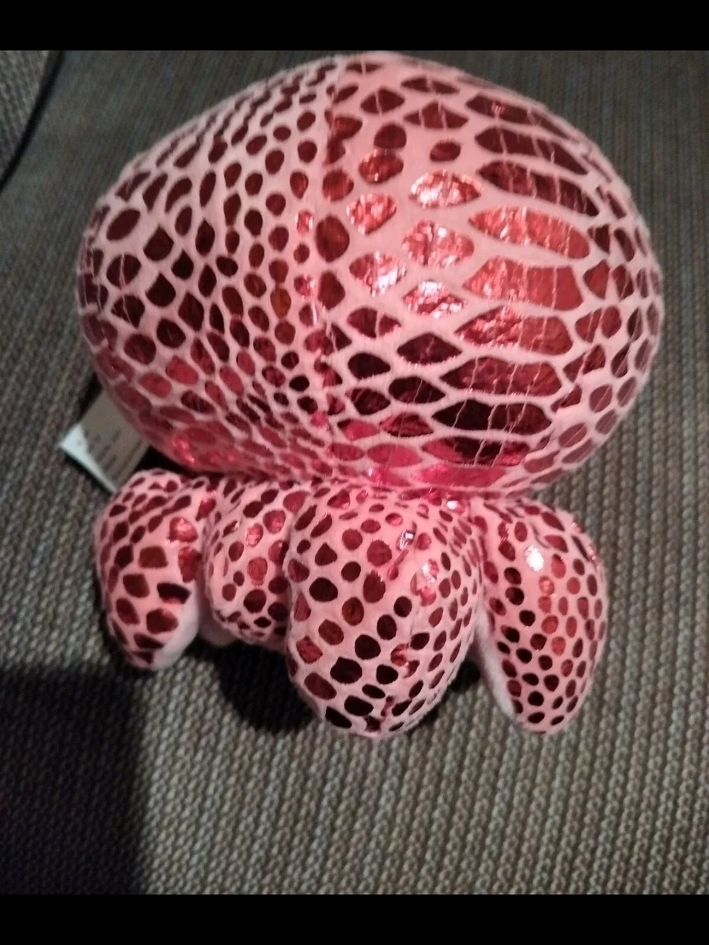 Kellytoy Plush Red Pink Octopus Stuffed Toy - Soft Sequin Pattern